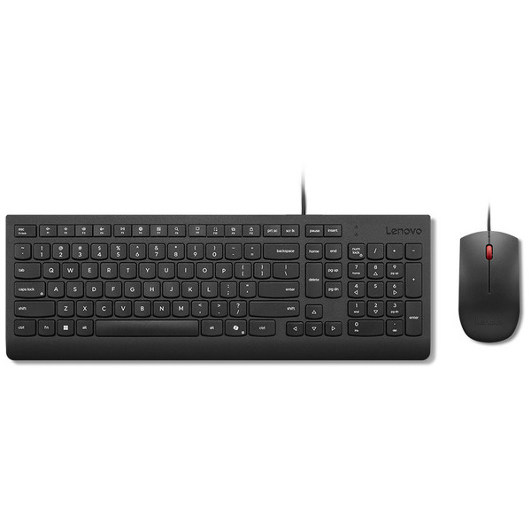 Keyboard+Mouse Lenovo Essential Wired Black (Greek/ US)